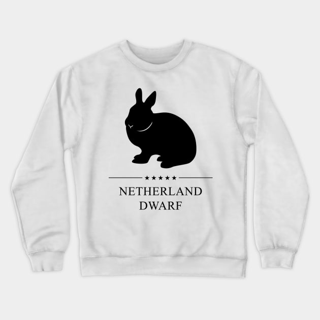 Netherland Dwarf Rabbit Black Silhouette Crewneck Sweatshirt by millersye